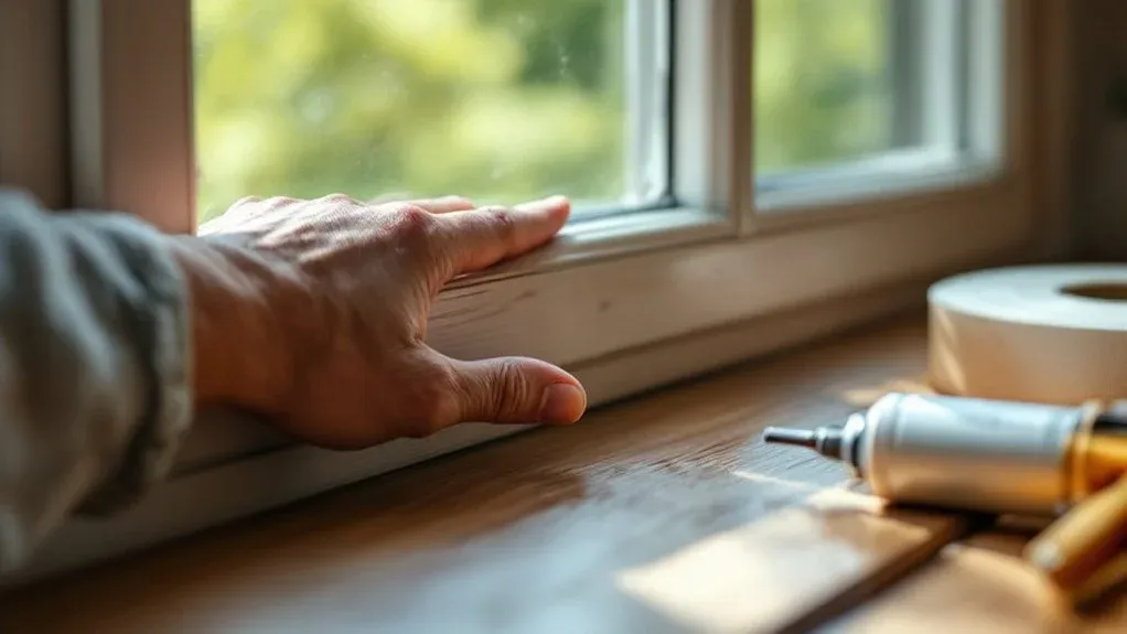 Sealing gaps around a window frame